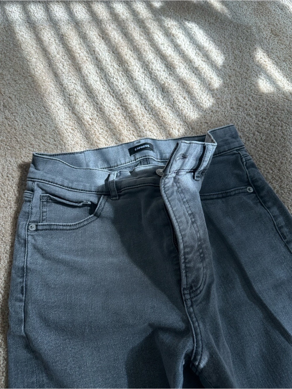 Express Women's High-Rise Slate Gray Jeans